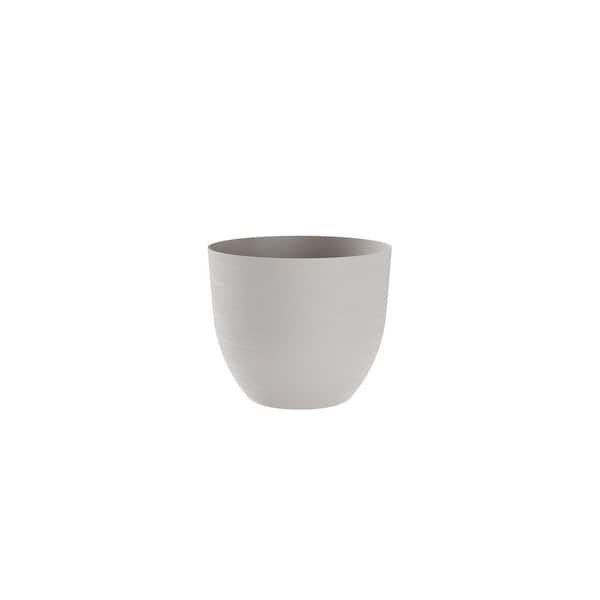 11 in. Over Cloud White Plastic Planter