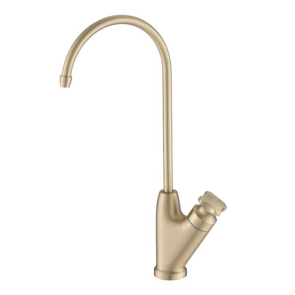 CASAINC Single Handle Standard Kitchen Faucet in Brushed Gold Finish Drinking Water Faucet