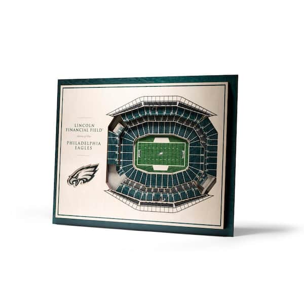 NFL Philadelphia Eagles 5-Layer Stadiumviews 3D Wooden Wall Art