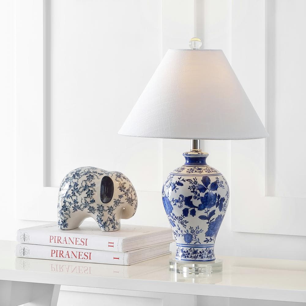 Place Setting & Tableware - Blue & White Floral Paper Lamp Shades