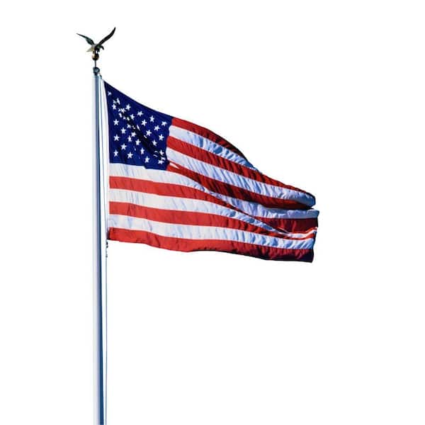Seasonal Designs 20 ft. Aluminum Flagpole with 3 ft. x 5 ft. U.S. Flag