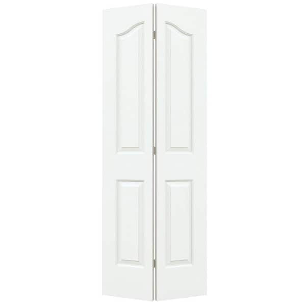 JELD-WEN 24 in. x 80 in. Provincial White Painted Textured Molded Composite Closet Bi-fold Door