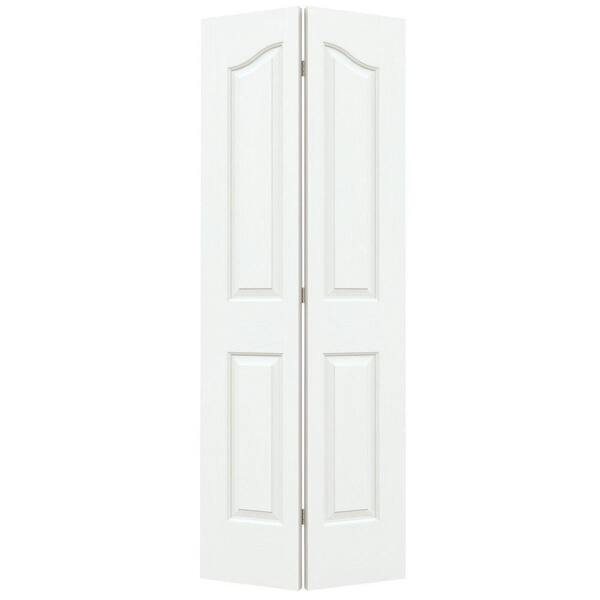 JELD-WEN 32 in. x 80 in. Provincial White Painted Textured Molded Composite Closet Bi-fold Door