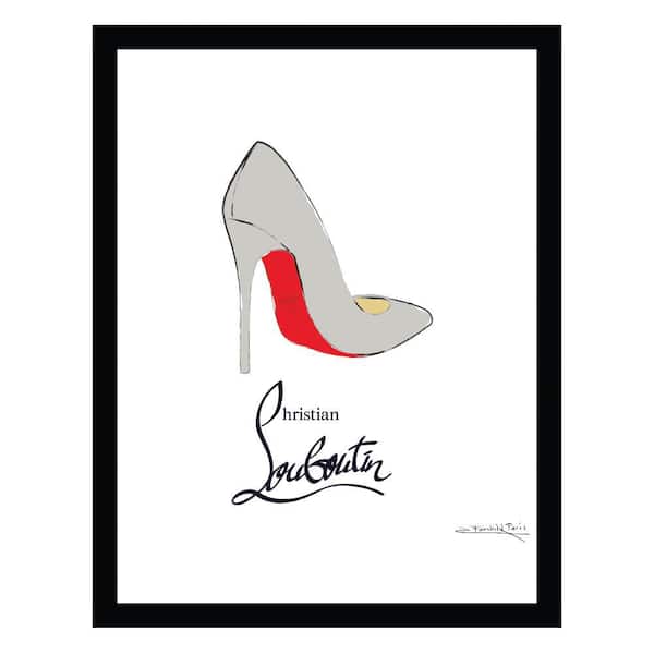 VENICE BEACH Collections Fashion Designer Classy Pump by Fairchild Paris 1-Piece Framed Graphic Print Abstract Poster Art Print 18 in. x 14 in.