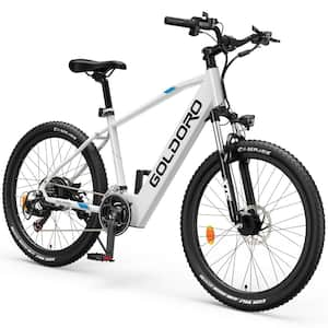 Electric Bike X7 Mountain E-Bike, Full Suspension 26in. Tire 350W 36V, Max 18 MPH, 21 Speed 52-62 Mile Riding Distance