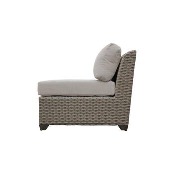 TK CLASSICS Florence 7-Piece Wicker Outdoor Sectional Seating Group with Beige Cushions 8830087