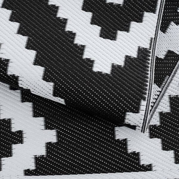 Recycled Plastic Mat - Anthracite Design in Black & White