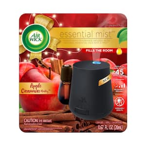 Essential Mist 0.67 fl. oz. Starter Kit Apple Cinnamon Automatic Air Freshener Diffuser with Refill