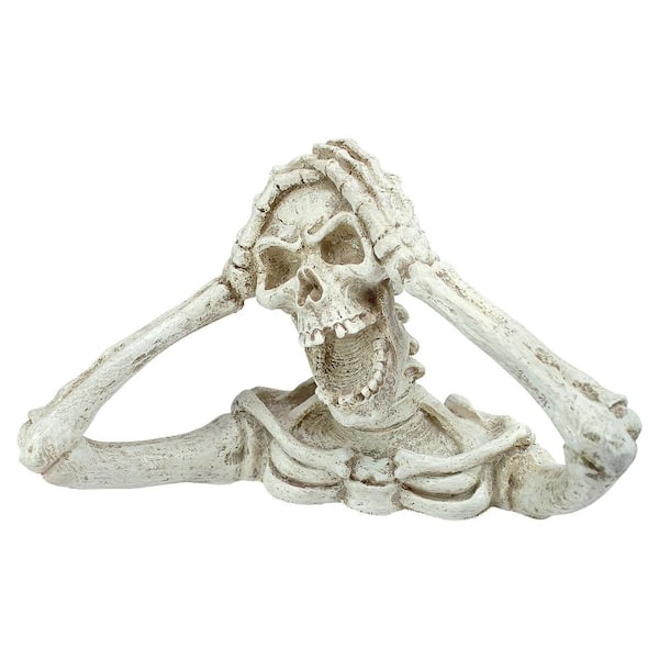 Design Toscano 6.5 in. Shriek, the Skeleton Medium Scale Garden Statue