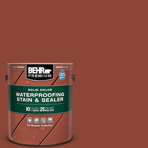 1 gal. #SC-330 Redwood Solid Color Waterproofing Exterior Wood Stain and Sealer