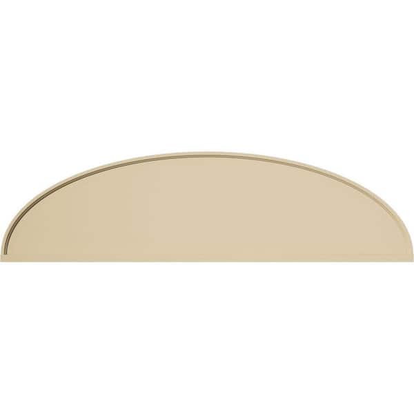 Ekena Millwork 58 in. W x 15-1/2 in. H x 2 in. P Elliptical Smooth Signature Urethane Pediment, Primed Tan