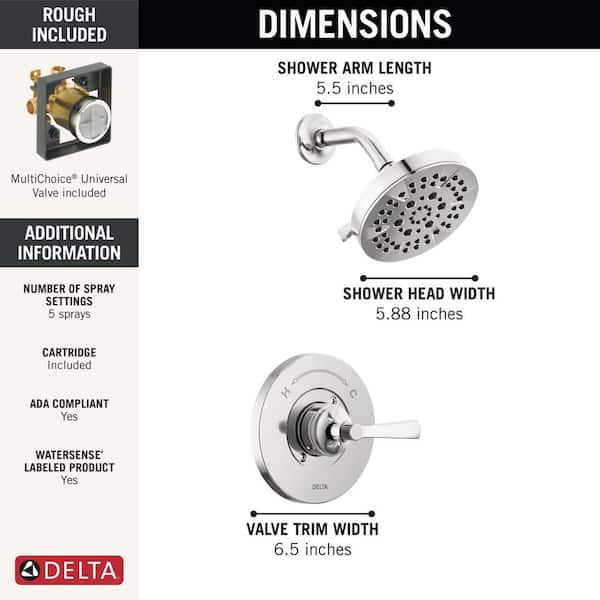 Delta Faryn Single-Handle 5-Spray Shower Faucet in Chrome (Valve