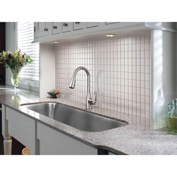 MOEN Kaden Single-Handle Pull-Down Sprayer Kitchen Faucet with