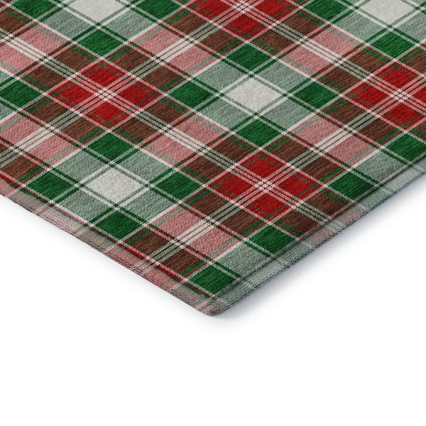 Mayfield Premium Machine Washable Abstract AMF1817 Emerald 3 ft. x 5 ft. Area Rug