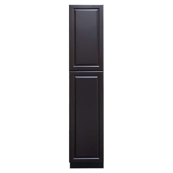 LIFEART CABINETRY LaPort Assembled 18 in. x 90 in. x 24 in. Wall Pantry with 2 Doors 6 Shelves in Dark Espresso