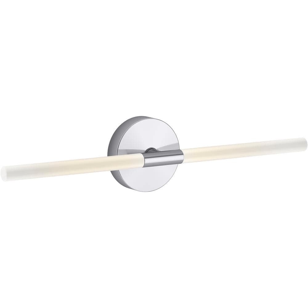 Components Polished Chrome 24" LED Dimmable Sconce with Frosted Glass
