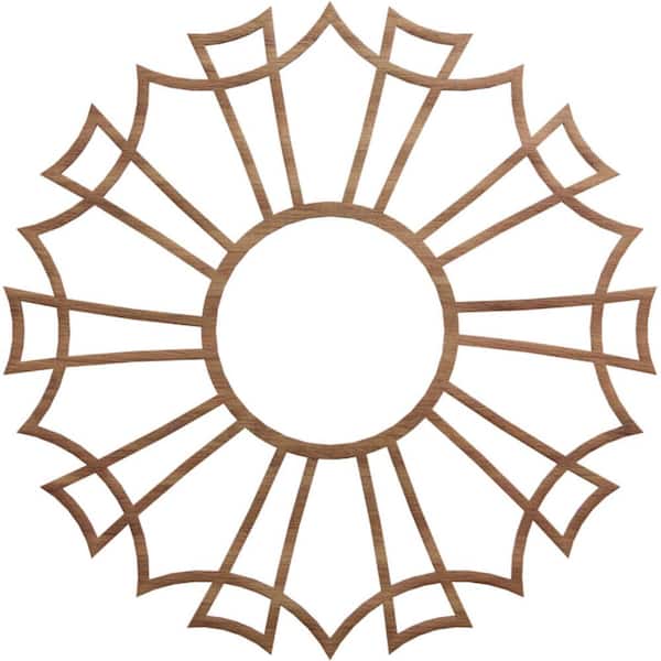 24 in. x 8.5 in. x 0.375 in. Wood Medallion Moulding