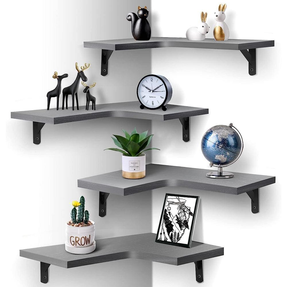 16 in. W x 0.6 in. H x 11.4 in. D  Grey Over The Toilet Storage Bathroom Sh