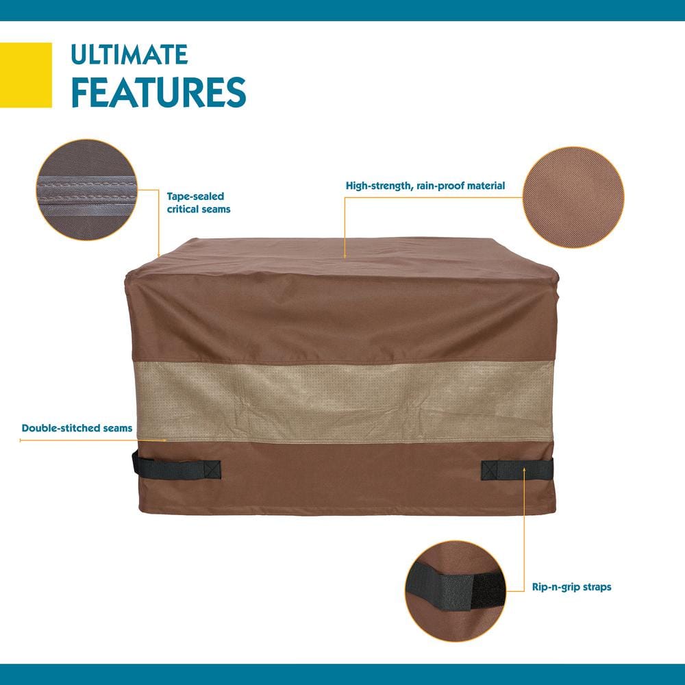 Mocha Cappuccino 40-Inch Square Polyester Fire Pit Cover