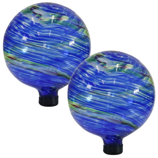 Sunnydaze Decor Northern Lights Glass Gazing Globe - 2-Pack