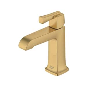 Townsend Single-Handle Single-Hole Bathroom Faucet with Speed Connect Drain in Brushed Cool Sunrise