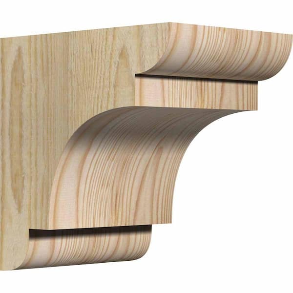 Ekena Millwork 6 in. x 8 in. x 8 in. Douglas Fir New Brighton Rough Sawn Corbel