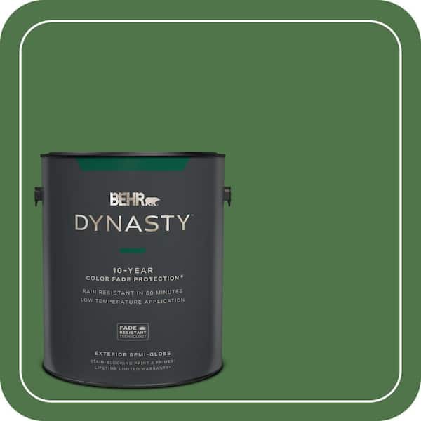 BEHR DYNASTY 1 gal. #MQ4-49 Emerald Forest Semi-Gloss Exterior Stain-Blocking Paint & Primer