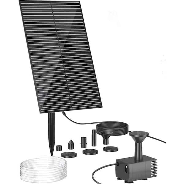 Solar Water Fountain Pump with Tubing for Outdoor Bird Bath Pond Garden Pool Backyard 1.5W Solar Powered