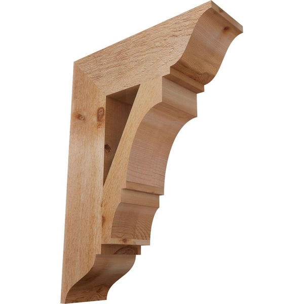 Ekena Millwork 6 in. x 28 in. x 20 in. Western Red Cedar Balboa Traditional Rough Sawn Bracket