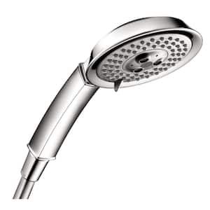 Raindance C 100 AIR Green 3-Spray Patterns with 2.0 GPM 4.63 in. Wall Mount Handheld Shower Head in Chrome