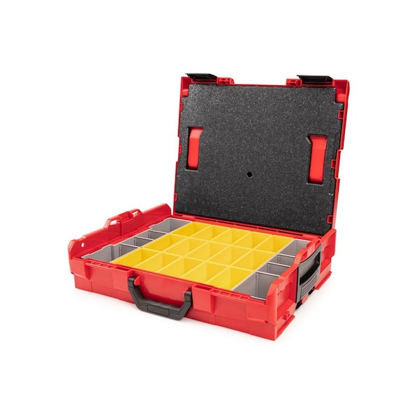 TEKTON Shallow Stacking Tool Box (L-BOXX 1) with 17-Piece Organizer Bin Set and Lid Insert