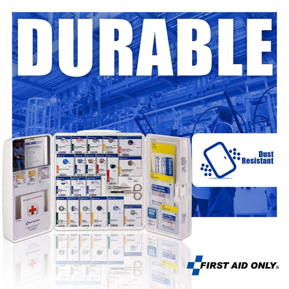 Large White Plastic First Aid Cabinet for 50 People