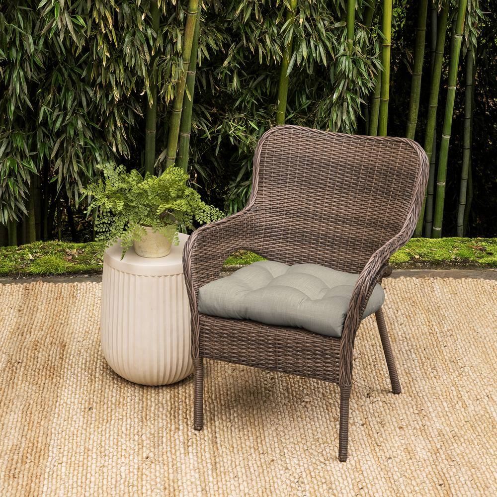 Sandbar Taupe Texture Outdoor Wicker Chair Cushions, Set of 2