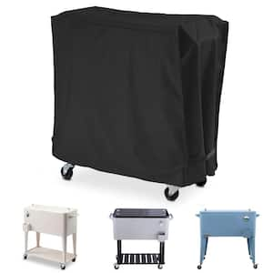 Waterproof Cooler Cart Cover with Coating, Black