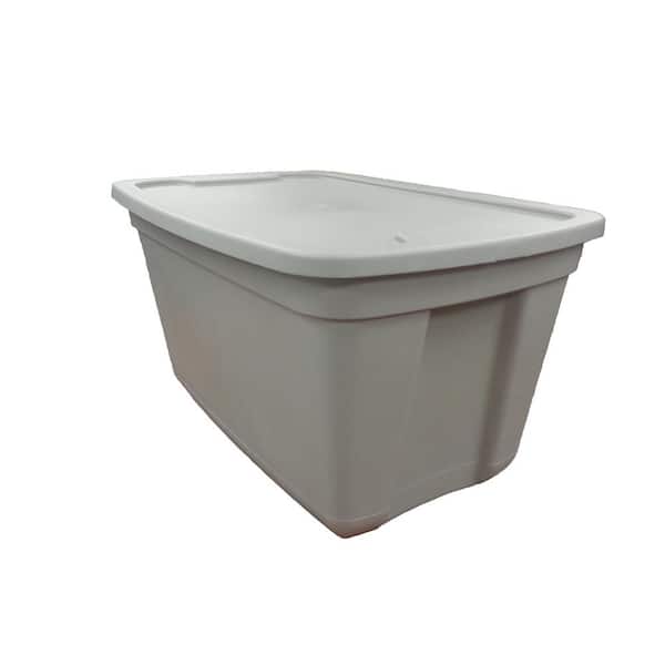 HDX 30 Gal. Storage Bin Grey
