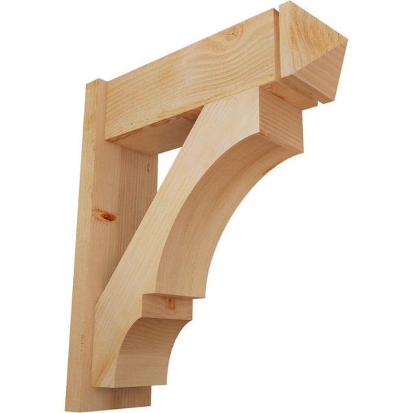 Ekena Millwork 8 in. x 30 in. x 26 in. Balboa Arts and Crafts Rough Sawn Douglas Fir Outlooker