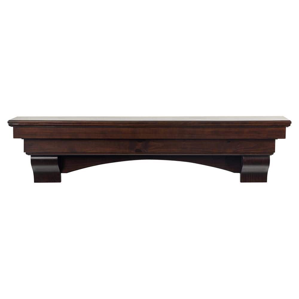 Salem Cinnamon Stain 60 in. Wood Fireplace Cap-Shelf Mantel price history on PriceWatchPro