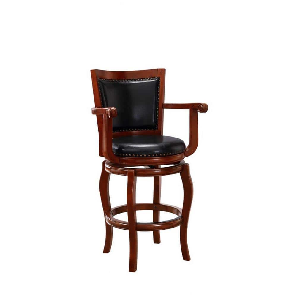 Jones 45 in. High Back Wood 29 in Barstool in Cherry