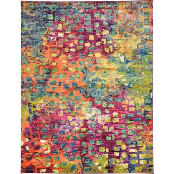 Unique Loom Jardin Ivy Multi 9' 0 x 12' 0 Area Rug