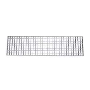 Fiberglass Molded Grating Composite for Floors Outdoor Drain Cover Deck Tile, 1.5x1.5x1in, 1x4ft, Gray, Gritted