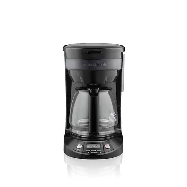 12-Cup Black Stainless Programmable Drip Coffee Maker