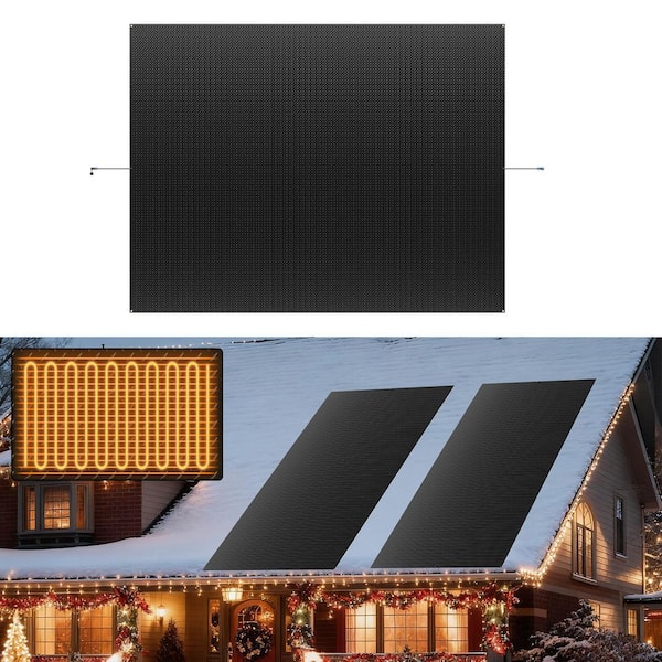 Heated Snow Melting Mats 10 ft. x 13 in. Outdoor Heated Walkway and Ramp Mat Anti-Slip Snow and Ice Removal for Roof