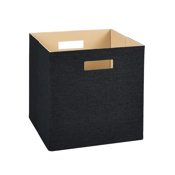 ClosetMaid 13 in. D x 13 in. H x 13 in. W Black Fabric Cube Storage Bin