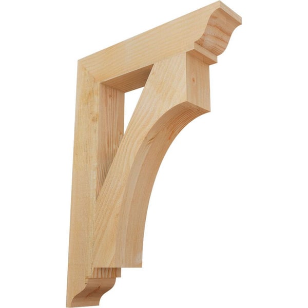 Ekena Millwork 4 in. x 28 in. x 20 in. Douglas Fir Westlake Traditional Rough Sawn Bracket