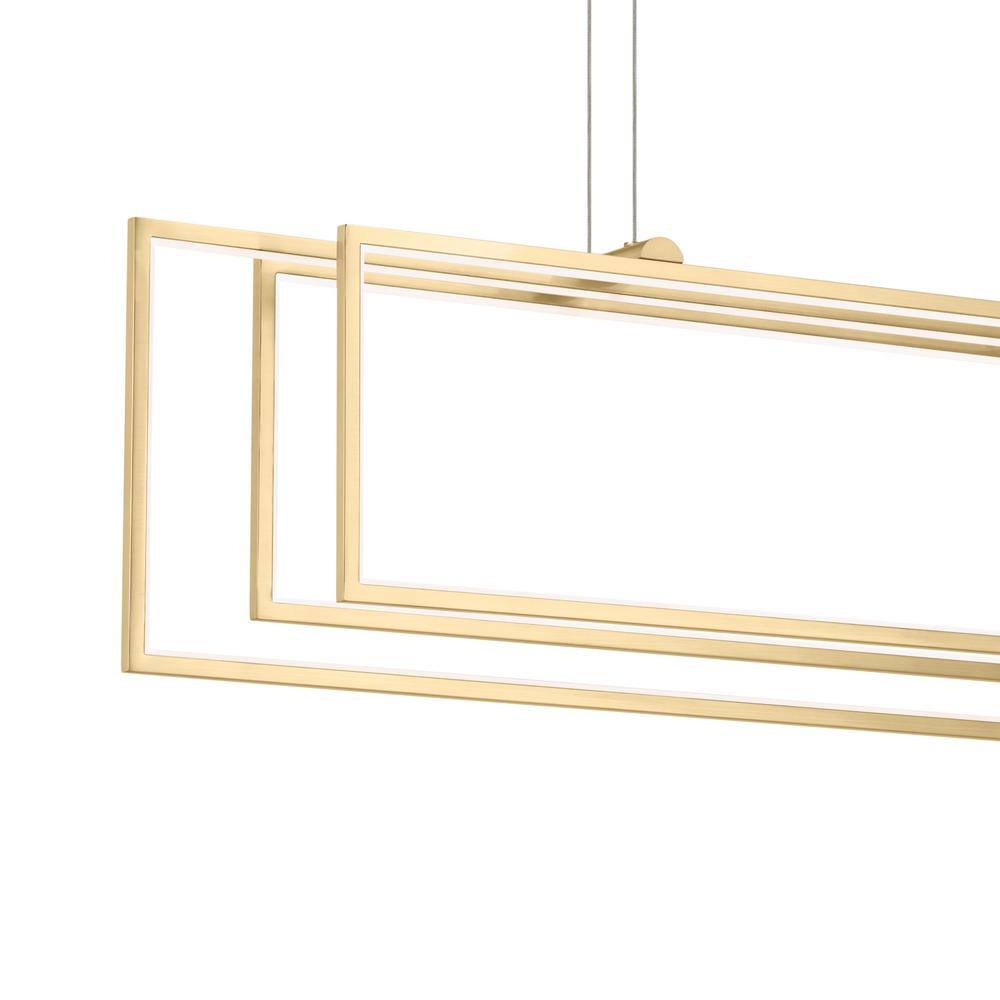 Jestin 46'' Champagne Gold LED Linear Chandelier