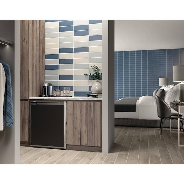 Stencil Grey 4 in. x 12 in. Glazed Porcelain Linear Floor and Wall Tile (767.36 sq. ft./pallet)