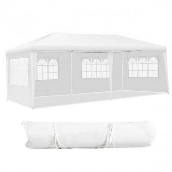 10 ft. x 20 ft. Pop up Canopy, White Durable Outdoor Event and BBQ Tent for Outdoor Events Patio Garden Party