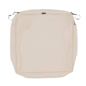 Montlake Water-Resistant 23 in. x 23 in. x 5 in. Patio Seat Cushion Slip Cover, Antique Beige
