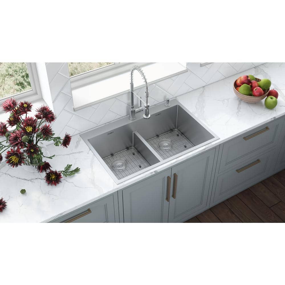 Ruvati 36-inch Stainless Steel Double Bowl Kitchen Sink