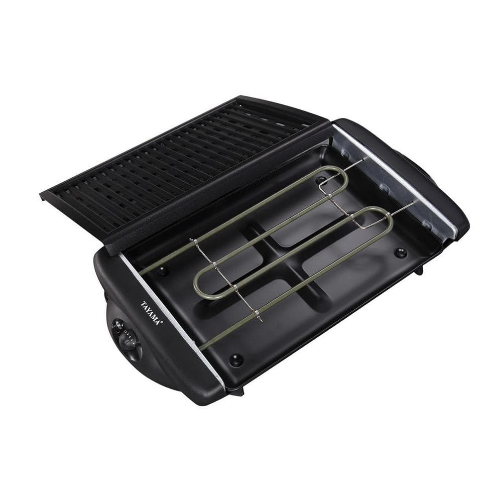 Extra Large Black Non-Stick Electric Grill with Aluminum Frame